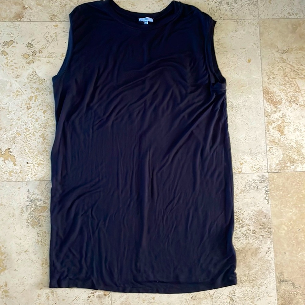 Tobi Sleeveless Cut-out Black Mini Dress